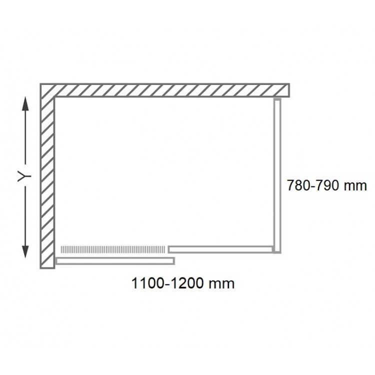 Dušas stūris taisnstūra Roth AMD2/1200+AMB800
