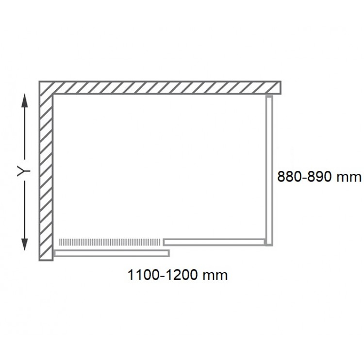 Dušas stūris taisnstūra Roth AMD2/1200+AMB900