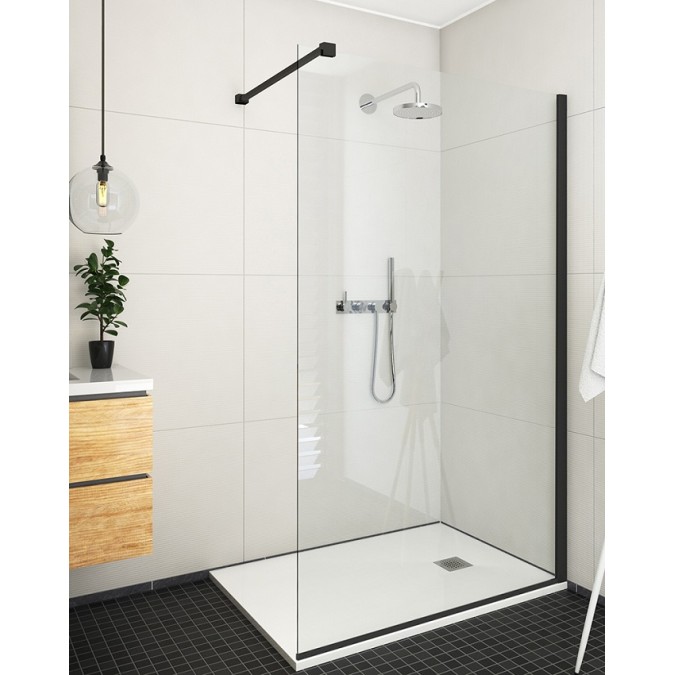 Dušas siena Roth ECWALK 90x200 cm, black
