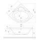 Stūra vanna Roltechnik FLORA NEO 120x120 Stūra vanna Roltechnik FLORA NEO 120x120