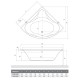 Stūra vanna Roltechnik SABRINA NEO 150x150 Stūra vanna Roltechnik SABRINA NEO 150x150