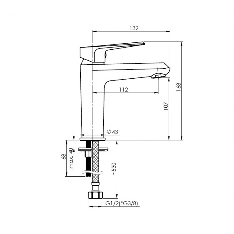 Izlietnes maisītājs Rubineta Deli-18, 170591
