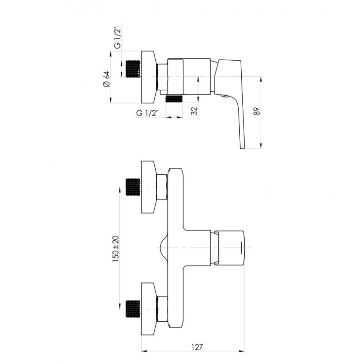 Dušas maisītājs Rubineta Modena-12, 170583