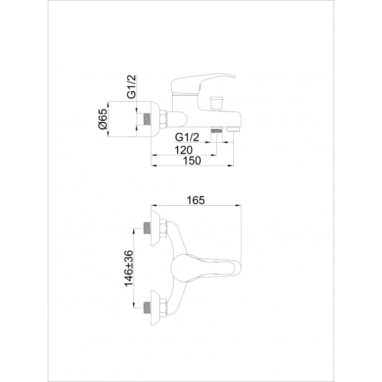Vannas un dušas maisītājs Rubineta, P-10K Sher