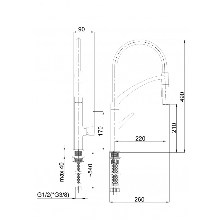 Virtuves izlietnes maisītājs Rubineta, Ultima-50 WT
