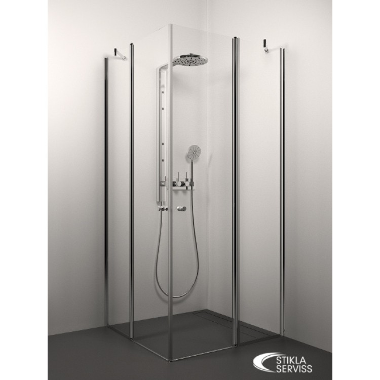 Dušas stūris kvadrātveida Stikla Serviss ANNA 80x80cm