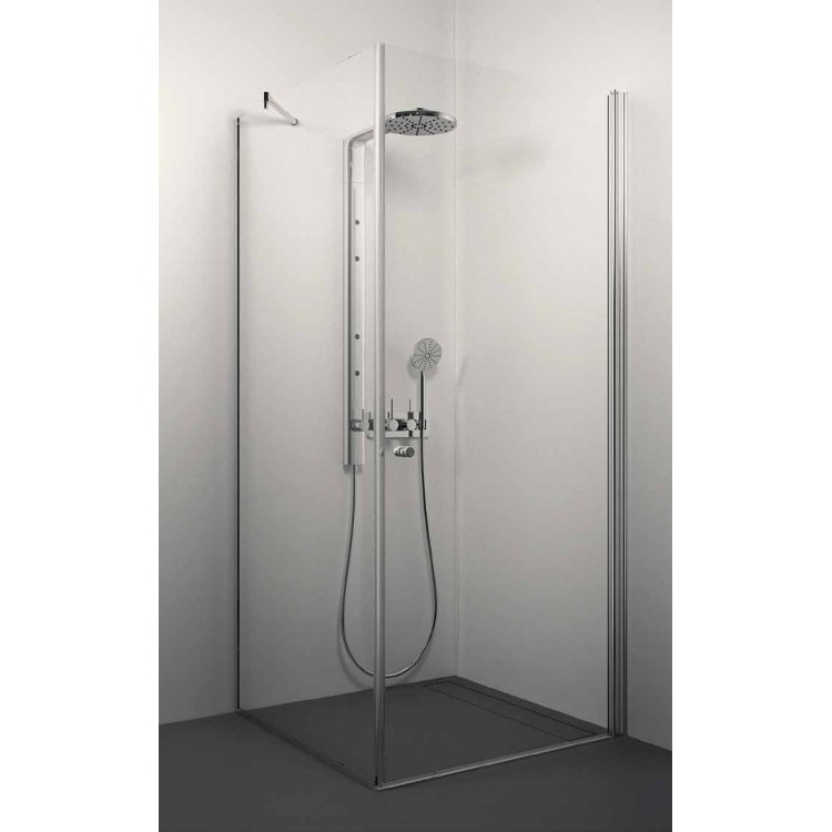 Dušas stūris kvadrātveida Stikla Serviss FASCINO 70x70cm