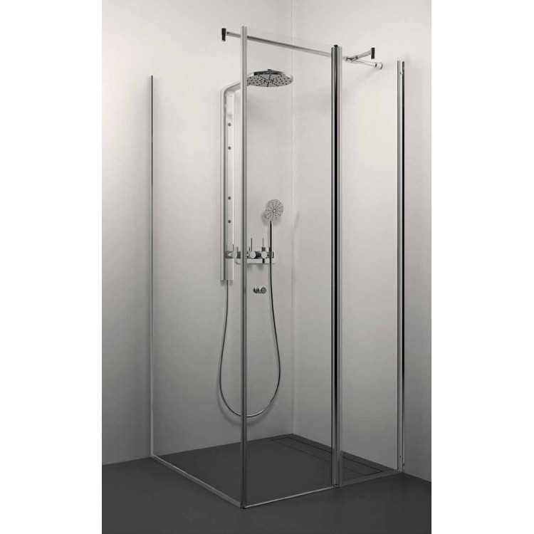 Dušas stūris kvadrātveida Stikla Serviss LAURA 80x80cm