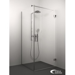 Dušas stūris kvadrātveida Stikla Serviss MONIKA 70x70cm
