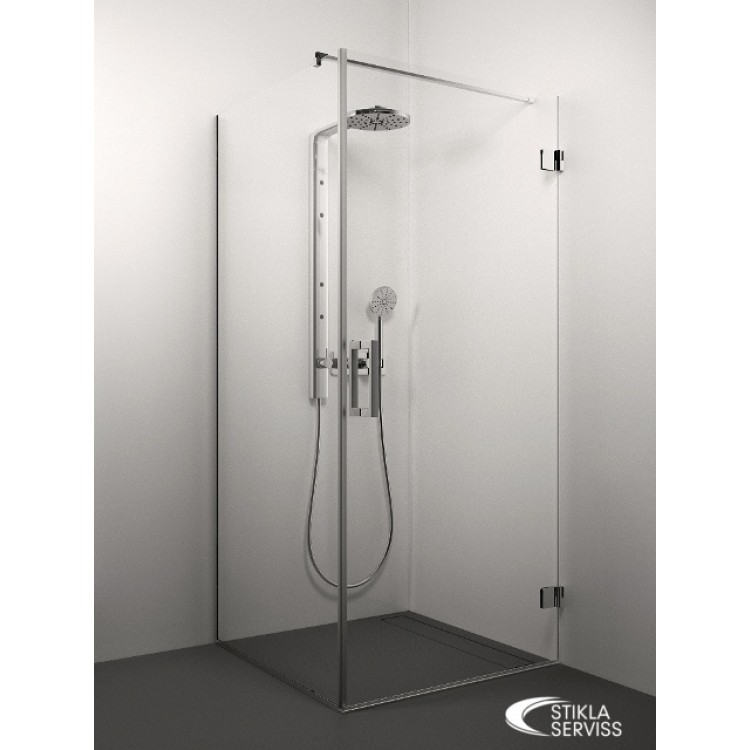 Dušas stūris kvadrātveida Stikla Serviss MONIKA 90x90cm