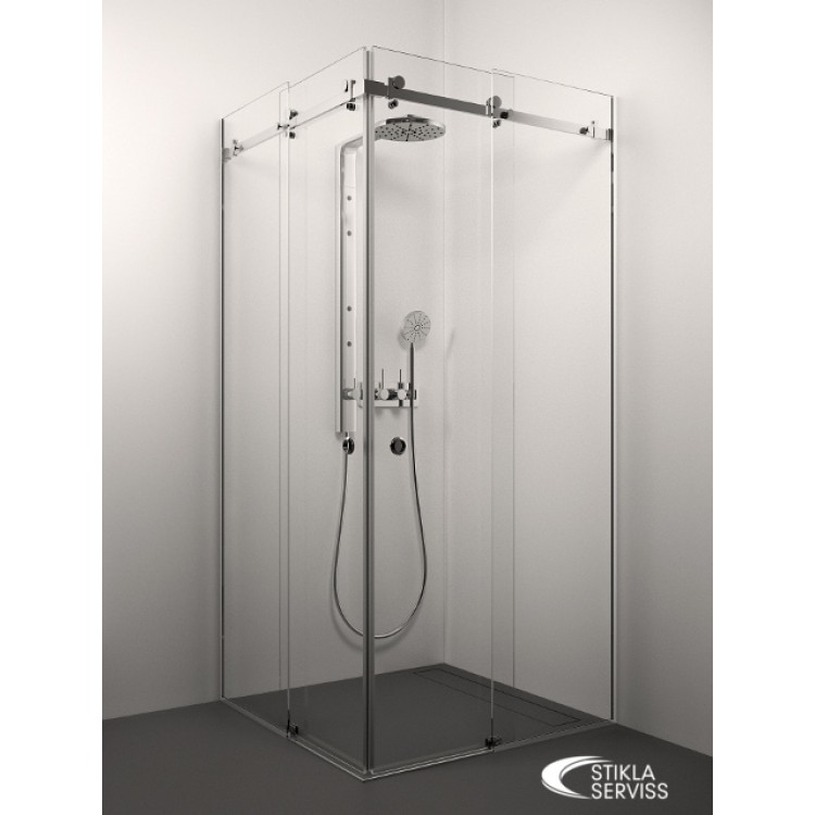 Dušas stūris kvadrātveida Stikla Serviss SABRINA 100x100cm