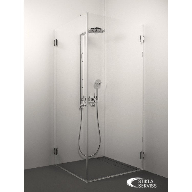 Dušas stūris kvadrātveida Stikla Serviss SOFIA 80x80cm