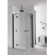 Dušas stūris kvadrātveida SanSwiss ANNEA BLACK AN13 G/D 90x90cm