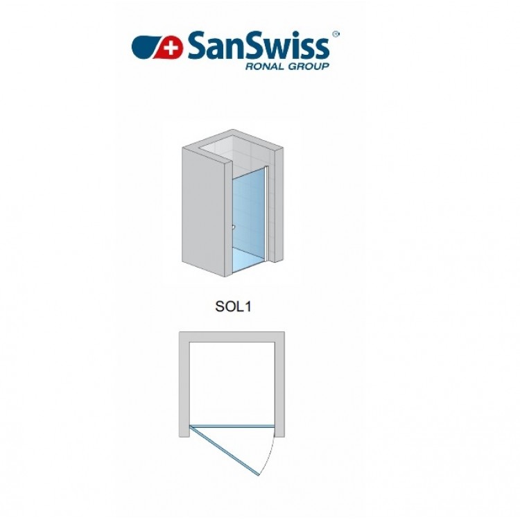 Dušas durvis SanSwiss SOLINO SOL1 80 cm
