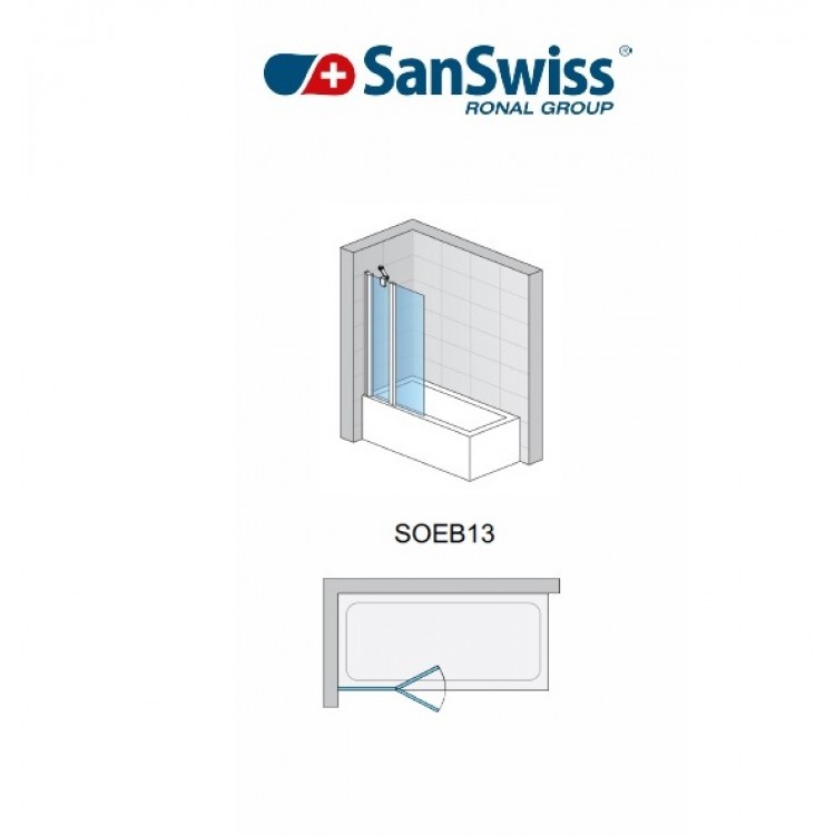Vannas sieniņa SanSwiss SOLINO SOEB13 1100mm Vannas sieniņa SanSwiss SOLINO SOEB13 1100mm