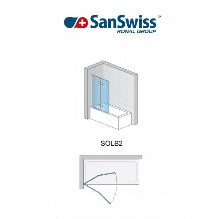Vannas sieniņa SanSwiss SOLINO SOLB2D 1000mm Vannas sieniņa SanSwiss SOLINO SOLB2D 1000mm