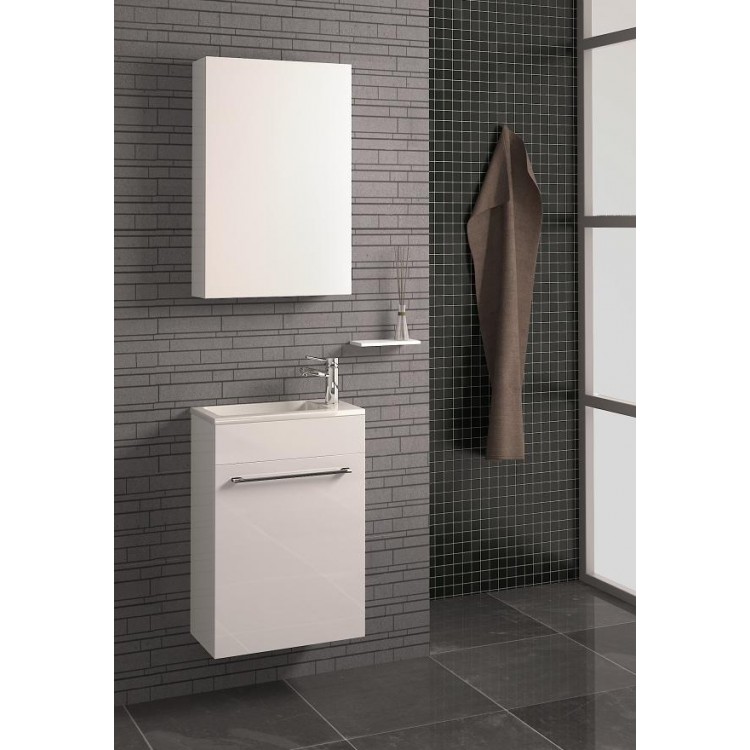 Vannas istabas skapītis ar spoguli un LED apgaismojumu Raguvos Baldai 48.2 cm, 1402211 Vannas istabas skapītis ar spoguli un LED apgaismojumu Raguvos Baldai 48.2 cm, 1402211