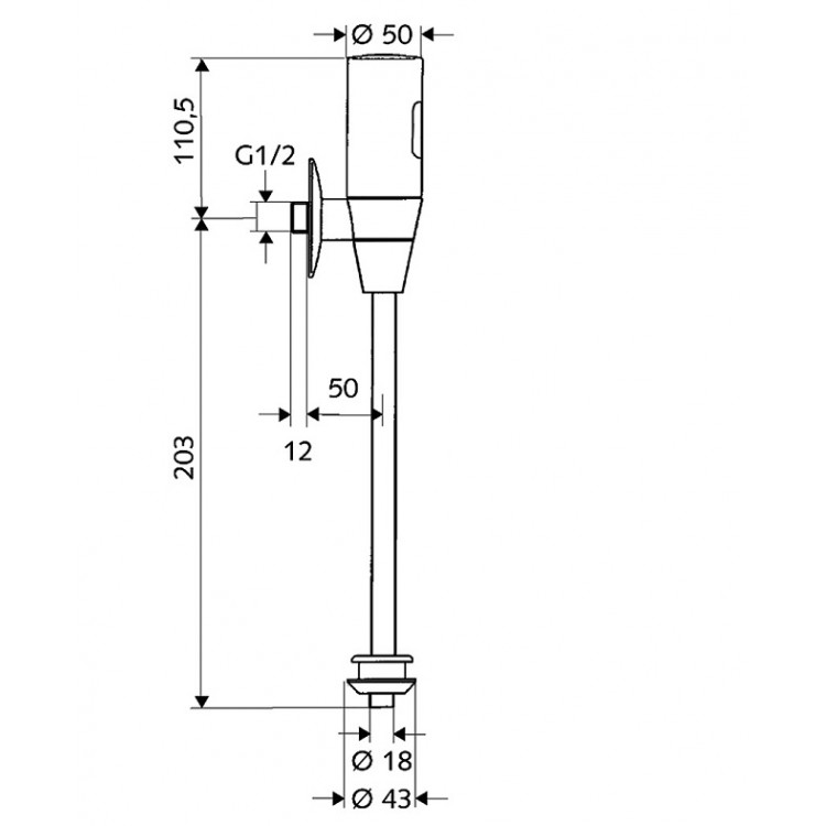 Pisuāra dozators infrasarkanais SCHELL Schelltronic, 011130699 Pisuāra dozators infrasarkanais SCHELL Schelltronic, 011130699
