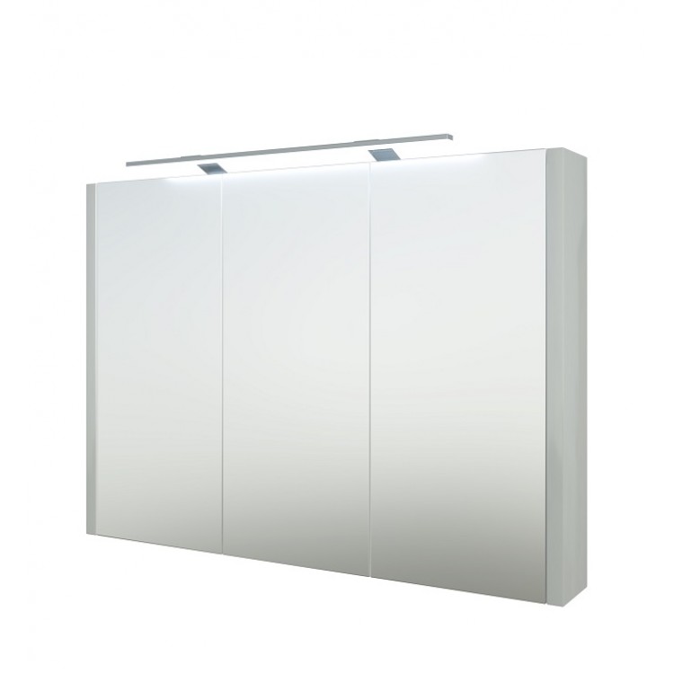 Vannas istabas skapītis ar spoguli un LED apgaismojumu Raguvos Baldai 98.2 cm, 14027611 Vannas istabas skapītis ar spoguli un LED apgaismojumu Raguvos Baldai 98.2 cm, 14027611