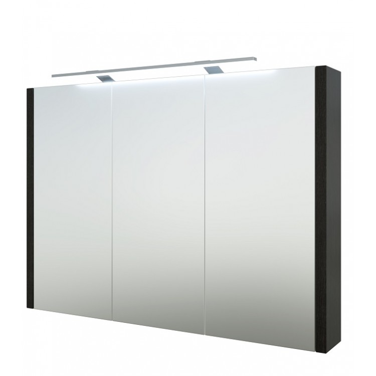 Vannas istabas skapītis ar spoguli un LED apgaismojumu Raguvos Baldai 98.2 cm, 1402701