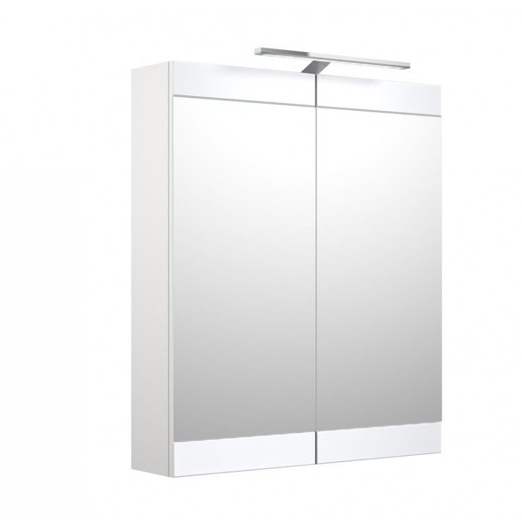 Vannas istabas skapītis ar spoguli un LED apgaismojumu SERENA Retro 60 cm, 1302311 Vannas istabas skapītis ar spoguli un LED apgaismojumu SERENA Retro 60 cm, 1302311