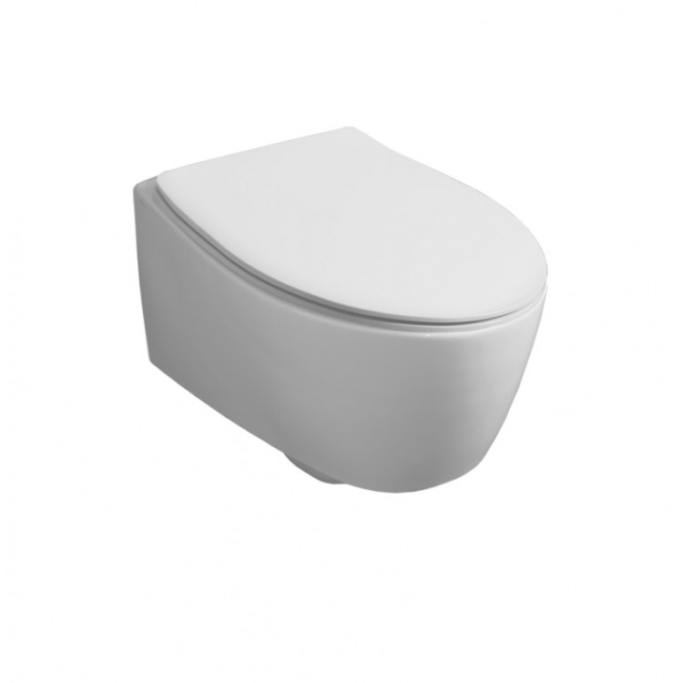 Tualetes pods piekaramais Simas LFT Spazio Rimless ar vāku, LFT18