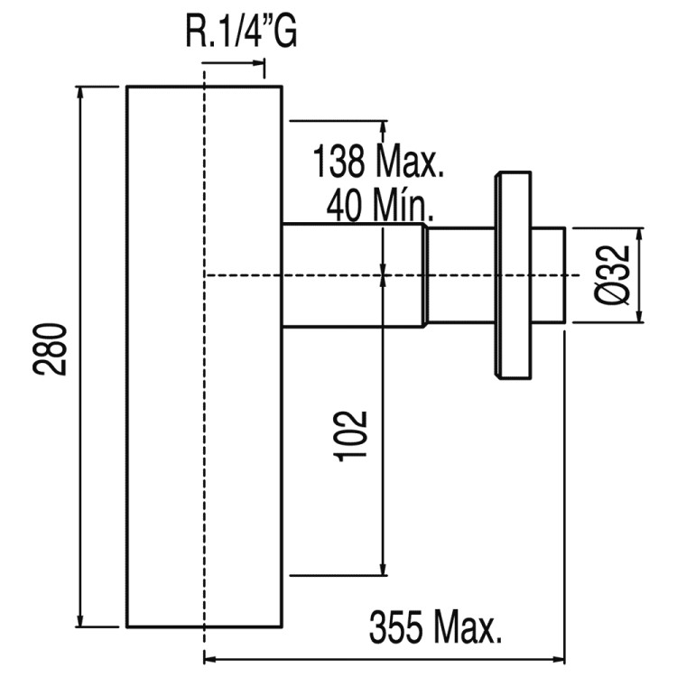 Izlietnes sifons teleskopisks TRES 1 1/4x32, 10710342