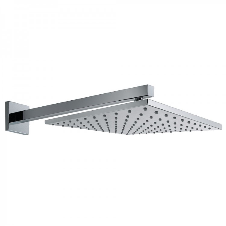 Dušas galva TRES Antilime ar turētāju 30x30 cm, hroms 134433