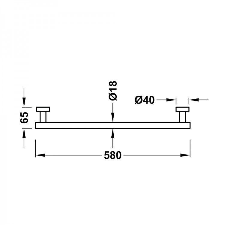 Dvieļu turētājs TRES PROJECT 60cm, 11423602BM