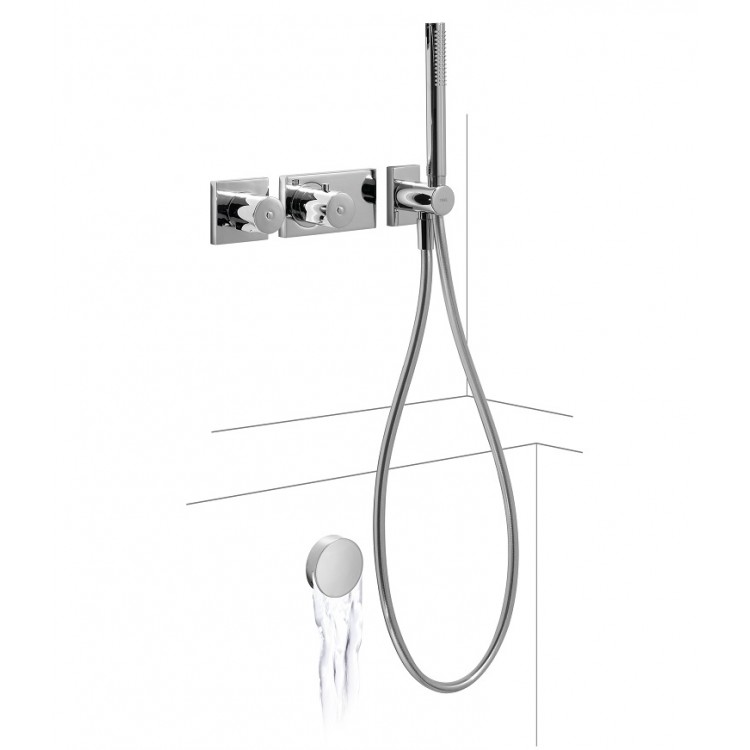Termostata vannas/dušas sistēma TRES Bath Space 20735206 Termostata vannas/dušas sistēma TRES Bath Space 20735206