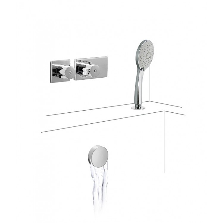 Termostata vannas/dušas sistēma TRES Bath Space 20735207 Termostata vannas/dušas sistēma TRES Bath Space 20735207