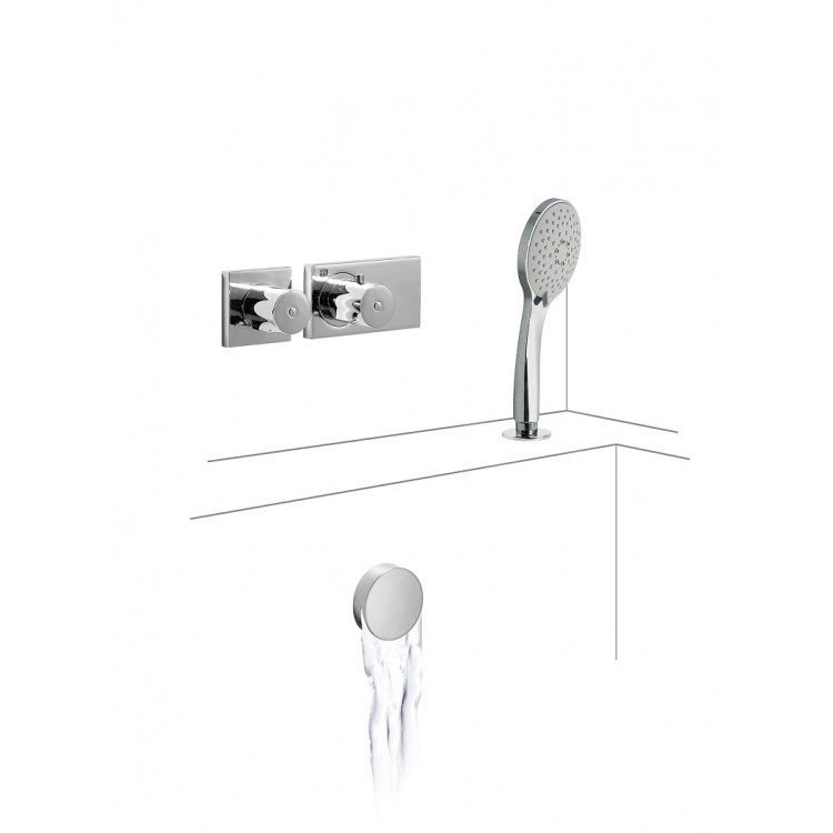 Termostata vannas/dušas sistēma TRES Bath Space 20735207 Termostata vannas/dušas sistēma TRES Bath Space 20735207
