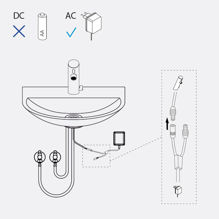 Izlietnes maisītājs TRES ELECTRONIC 230/6V, 39210301
