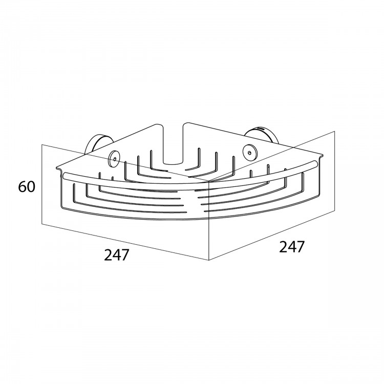 Stūra plaukts Tiger Boston Black, melns