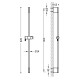 Dušas stienis TRES 800mm, 03463701BM Dušas stienis TRES 800mm, 03463701BM