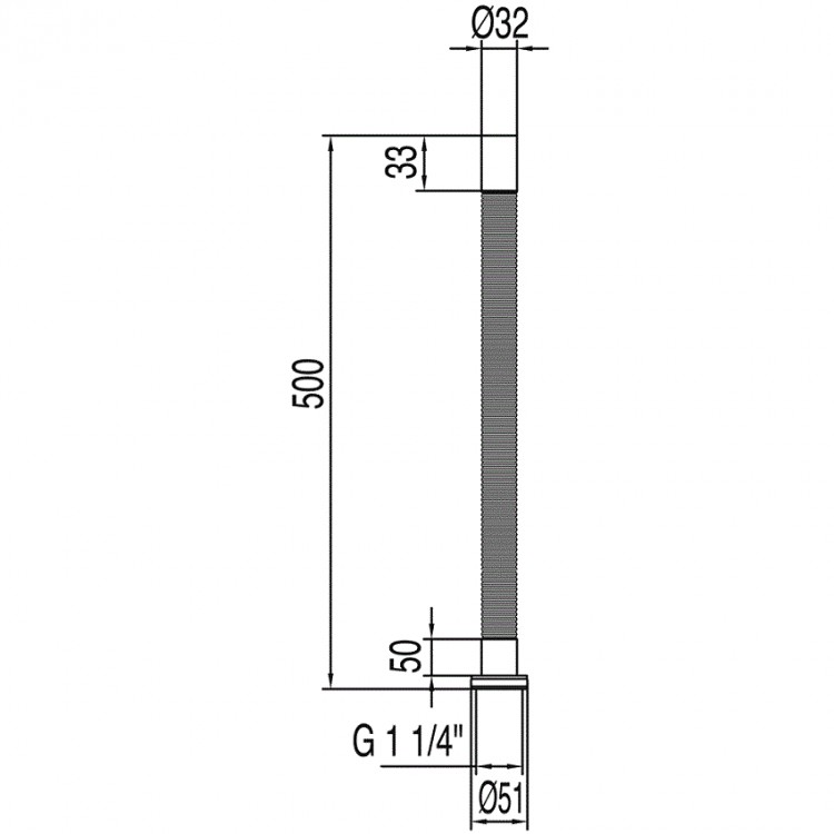 Lokana gofrēta caurule TRES 32, hroms 134215005 Lokana gofrēta caurule TRES 32, hroms 134215005
