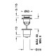 Sifona izplūde TRES Click-Clack 63mm, 24284001NM Sifona izplūde TRES Click-Clack 63mm, 24284001NM
