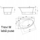 Stūra vanna Vispool TREVI M 145x95 L/K Stūra vanna Vispool TREVI M 145x95 L/K