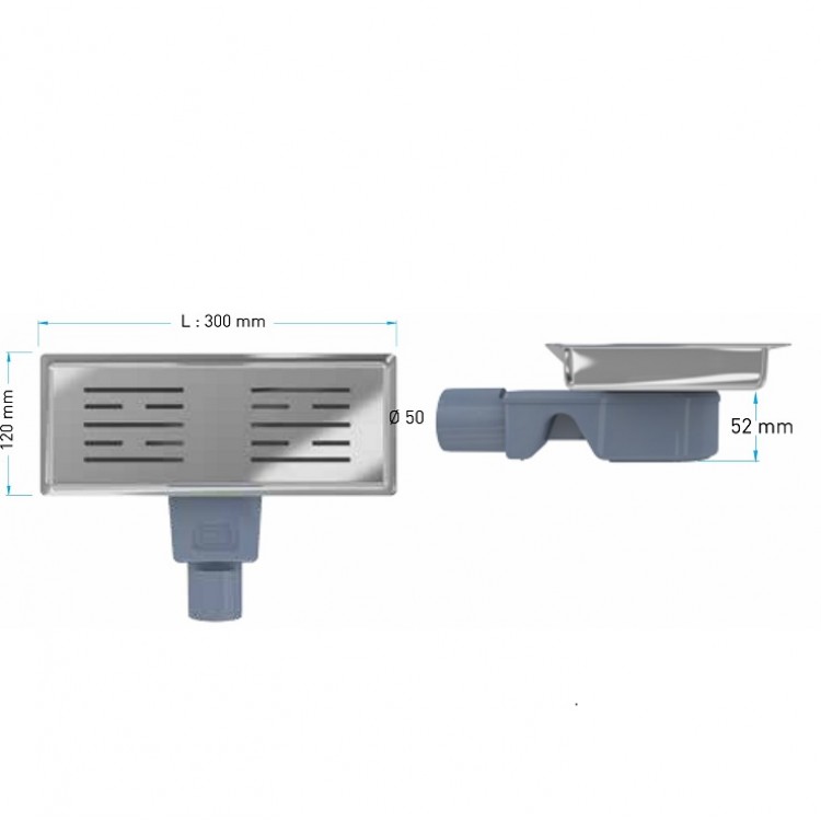 Dušas kanāls Uniqline 300mm, VLD-555130 Dušas kanāls Uniqline 300mm, VLD-555130
