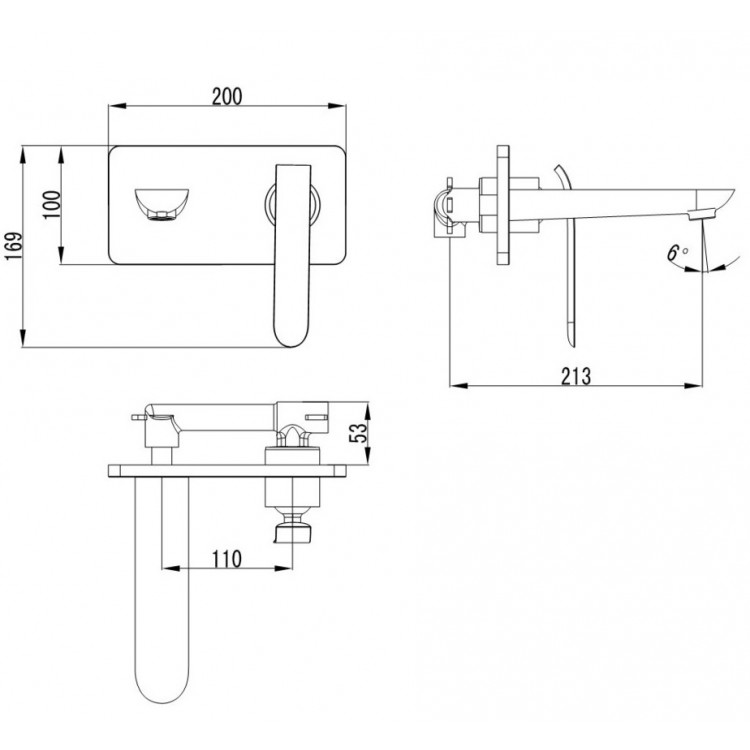Iebūvējams izlietnes maisītājs Vento TIVOLI, 352212