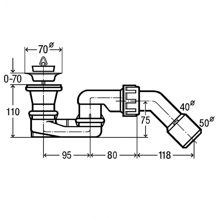 Dušas sifons VIEGA 312138