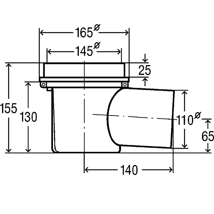 Traps VIEGA pagraba,horizontāls DN100, 106003 Traps VIEGA pagraba,horizontāls DN100, 106003