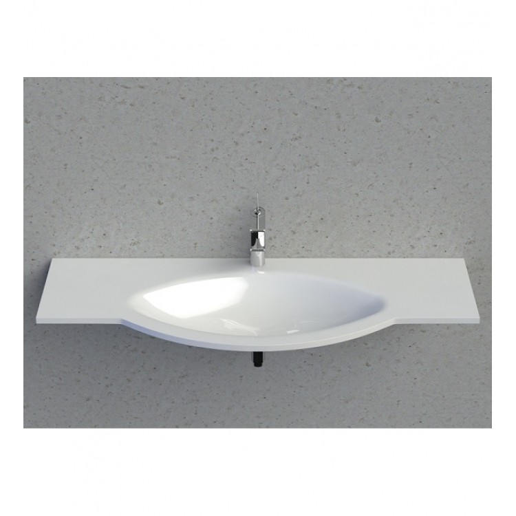 Vannas istabas izlietne Vispool L-1300 130x52 cm, balta Vannas istabas izlietne Vispool L-1300 130x52 cm, balta