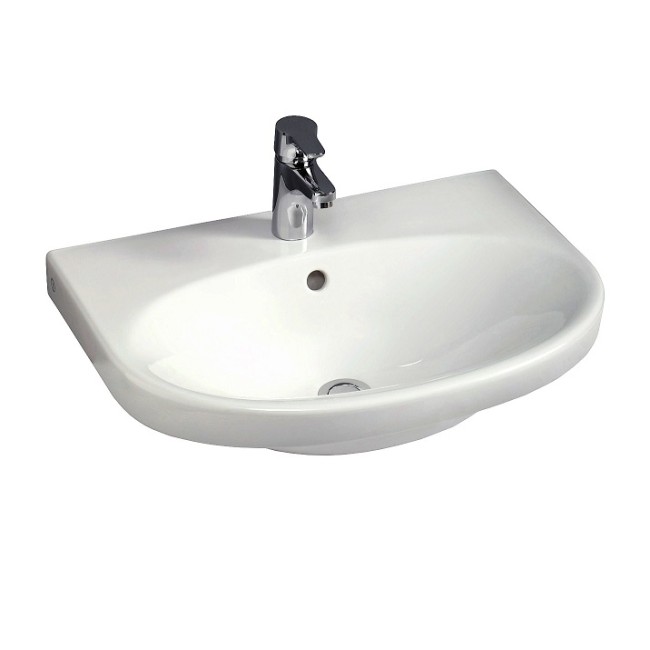 Vannas istabas izlietne Gustavsberg Nautic 5556 56x43 cm, Ceramicplus pārklājums, 555699R1.