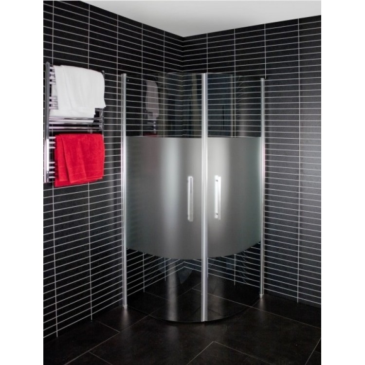 Dušas stūris pusapaļš Duschy Round 1000x1000, Frost stikls 5213-100