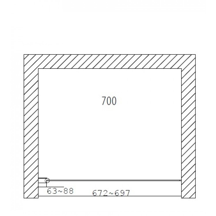 Dušas durvis Duschy Door 70 cm, 5232-70 Dušas durvis Duschy Door 70 cm, 5232-70