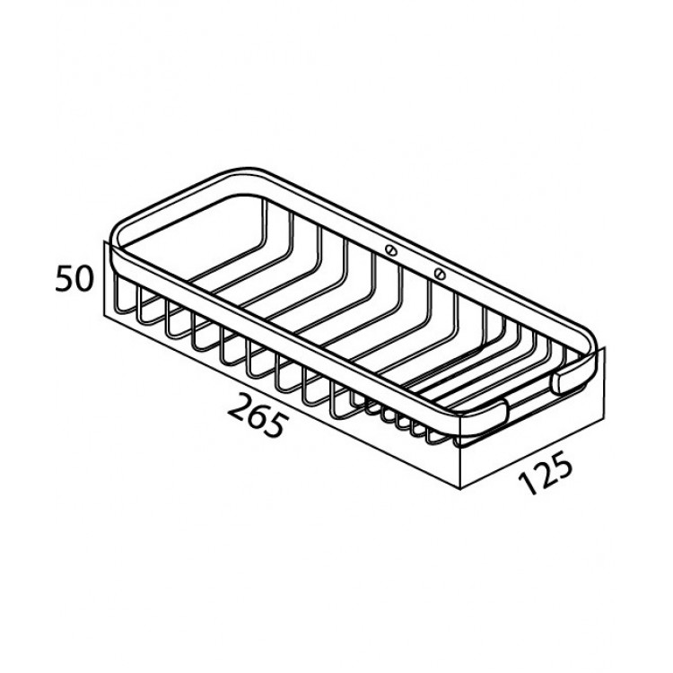 Plaukts ar ziepju trauku Tiger Exquisit Metāla 265x125 mm, hroms