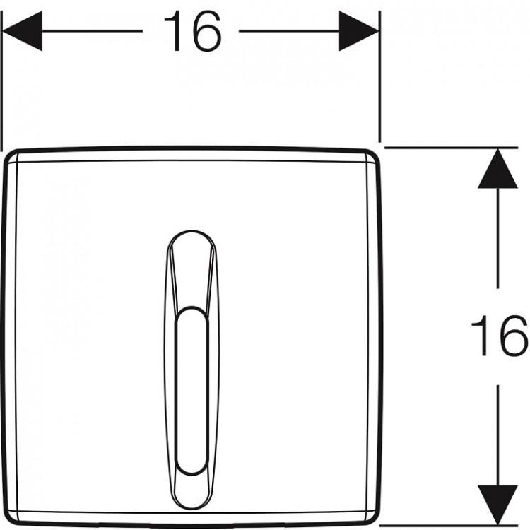 Pisuāra elektroniskā poga Geberit HyBasic, 230V 115.817.11.5