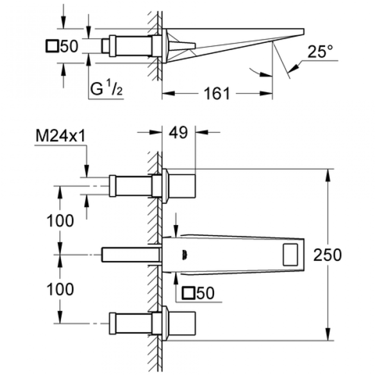 Iebūvējams izlietnes maisītājs Grohe Allure Brilliant, 20346 000 Iebūvējams izlietnes maisītājs Grohe Allure Brilliant, 20346 000