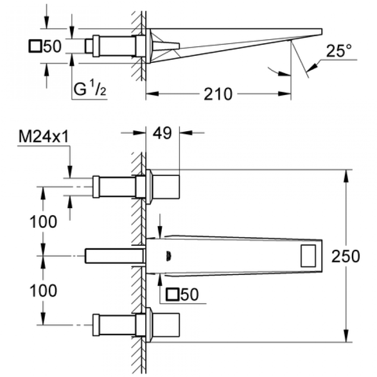 Iebūvējams izlietnes maisītājs Grohe Allure Brilliant, 20348 000 Iebūvējams izlietnes maisītājs Grohe Allure Brilliant, 20348 000